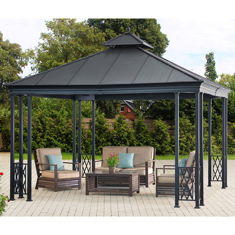 Sunjoy Waterford 12 Ft. W x 12 Ft. D Metal Permanent Gazebo Wayfair